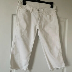Seven 7 for all Mankind Colette Cutoff Jeans - White Denim Size 27 Jean Shorts